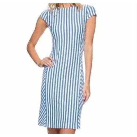 J. McLaughlin Helena Vertical Stripe Dress‎ Size Medium Vertical Stripe Pattern - Picture 9 of 9